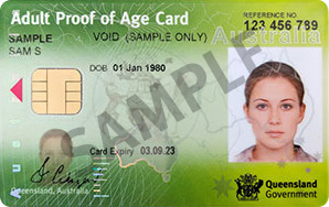 Adult proof of age card