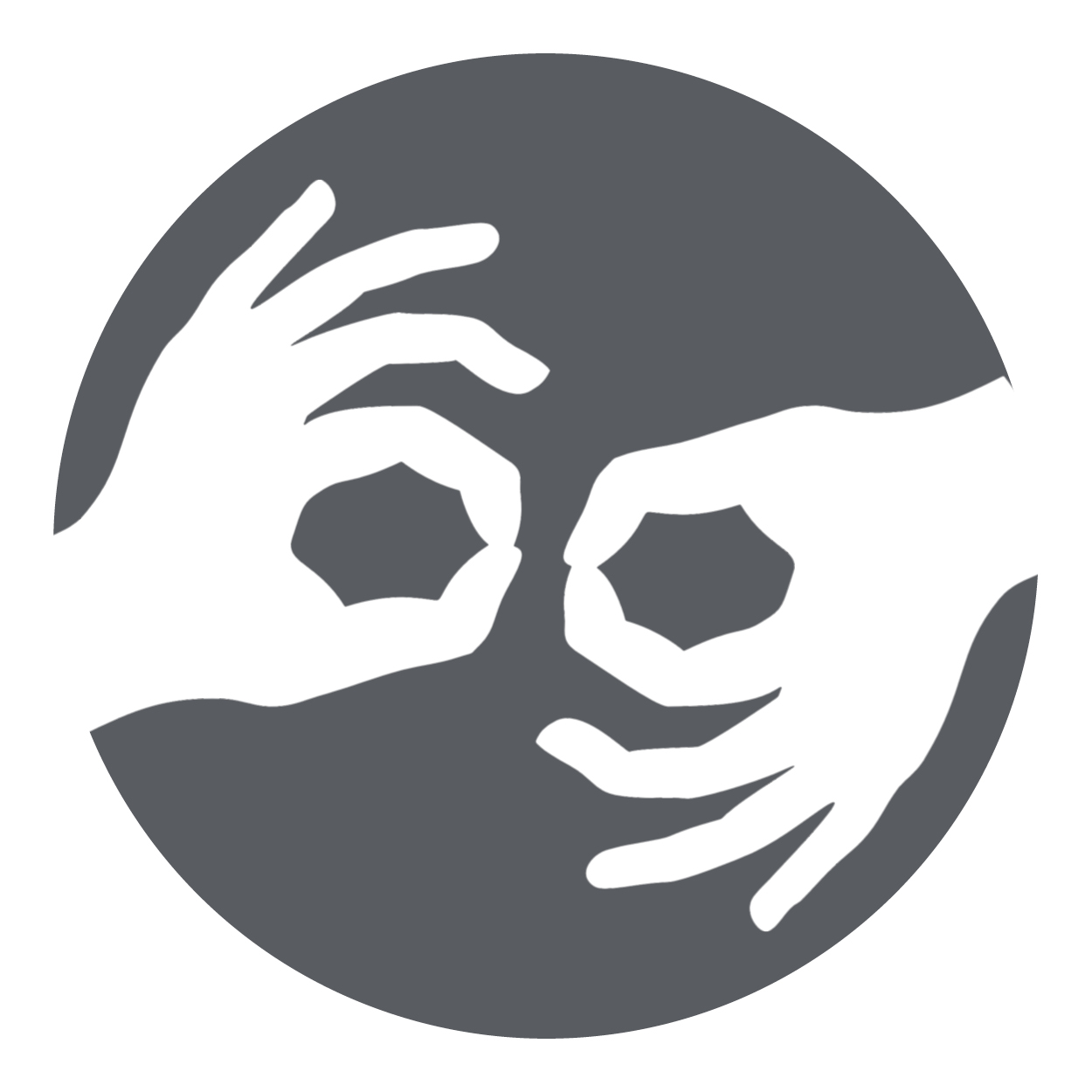 Accessibility symbol for sign language