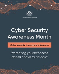 Poster for Cyber Security Awareness Month 2024