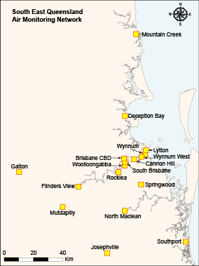 South East Queensland air monitoring stations | Environment, land and ...